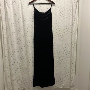 Revelry Skye Black Velvet Bridesmaid Dress